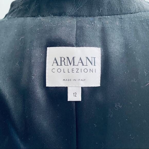 NWOT Armani black pinstripe blazer - Picture 6 of 9